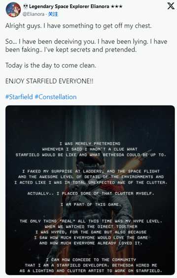 Mod作者摊牌:《星空》中的杂物和灯光是我做的